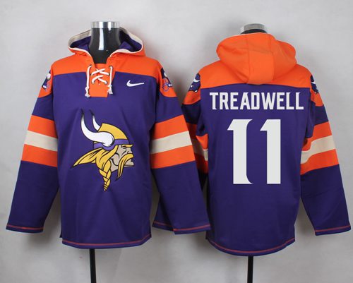 Nike Vikings #11 Laquon Treadwell Purple Player Pullover NFL Hoodie - Click Image to Close